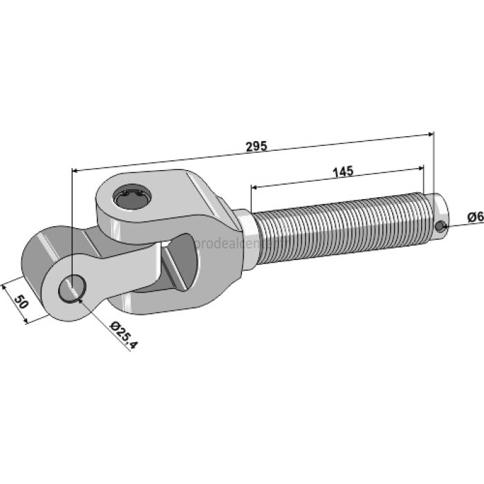 Articulation pour barre de poussée Ø 25,4 x 295 mm catégorie II -  Prodealcenter