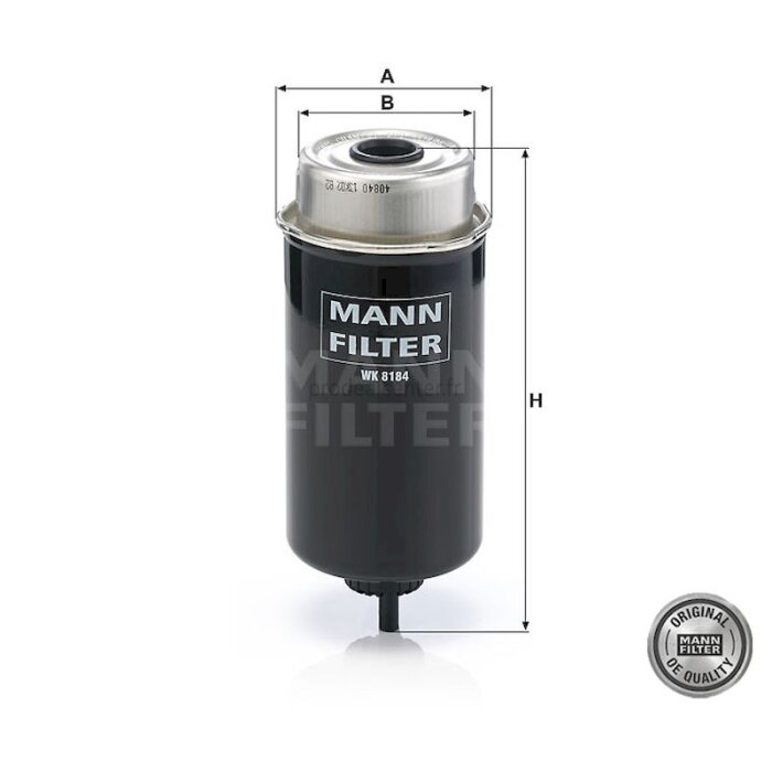 Filtre à carburant de première monte 203 x 85/71 x 22 mm pour chargeur télescopique JCB TM 310 S-1798077_copy-30