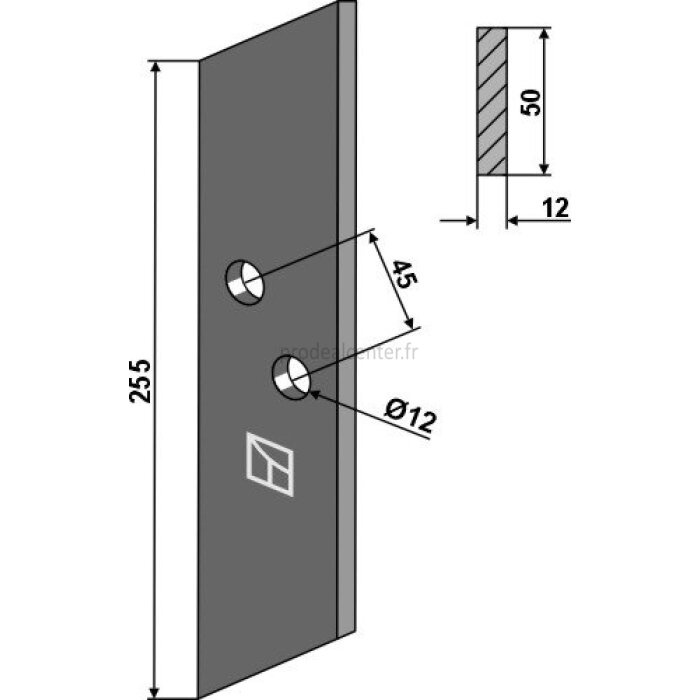 Couteau 255 x 50 x 12 mm épandeur et évacuateur Samson-1830822_copy-31