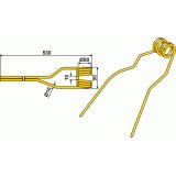 Dent de fenaison adaptable jaune pour Niemeyer (600064)-1828321_copy-20