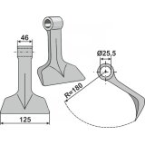 Marteau de broyeur Maschio (T30004025, T30004027R) 125 x 46 x 25,5 mm adaptable-1777986_copy-20