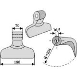 Marteau de broyeur Ferri (0901016) 180 x 70 x 16,5 mm adaptable-125323_copy-20