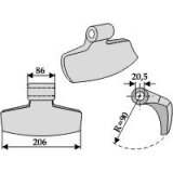 Marteau de broyeur Willibald (E-226-40-0-18) 206 x 86 x 20,5 mm adaptable-125776_copy-20