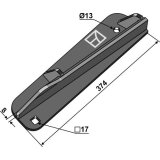 Aile de diffuseur gauche 374 x 8 mm épandeur et évacuateur Strautmann (31046718)-1830796_copy-20