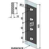 Couteau gauche renforcé duraface 195 x 50 x 12 mm épandeur et évacuateur Tebbe (61311)-1830819_copy-20