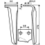 Dent de herse rotative Kuhn (52549430) droite 301 Belrecolt 270 x 110 x 14 mm dorigine-1776180_copy-02